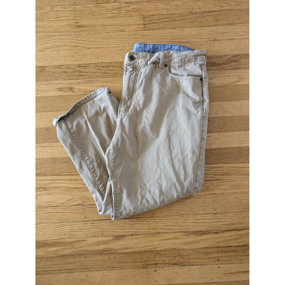 Men’s LL Bean Standard Fit Khakis 38x29 beige, tan, 100% cotton, item ID 500233
